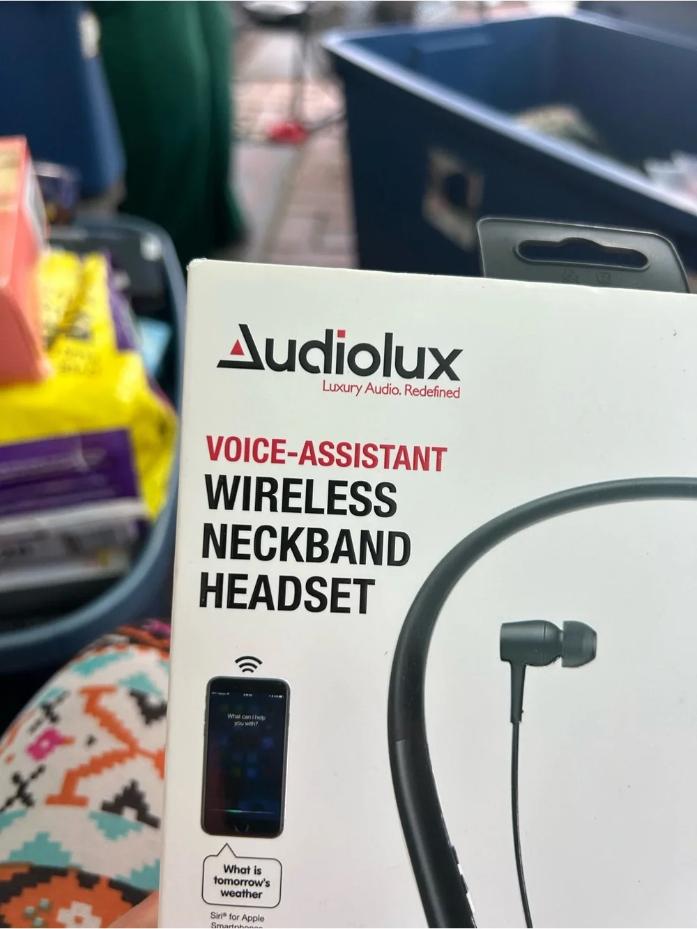 Black Wireless Neckband Headset - Bluetooth